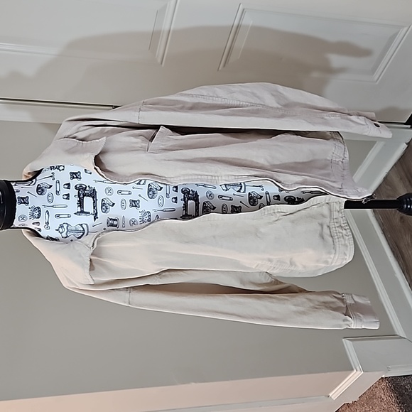 Wild Fable Oatmeal Corduroy Jacket Women's Large EUC - Picture 4 of 14